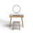 Rowell Vanity Table Set with 3 Modes Adjustable Brightness Mirror and Free Make-up Organizer