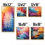 Multicolore Op Art Ethereal Kaléidoscope - ensemble de 5 impressions d'art mural Op Art-135378280