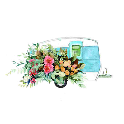 «Places You Will Go Camper», peinture sur toile tendue