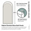 Maven 34 in. x 66.75 in. Frameless Arched Fluted Single Fixed Bath Panel-1512726867