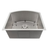 Telluride Stainless Steel 36" L x 22" W Undermount Kitchen Sink with Basket Strainer