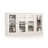 100% Solid Wood 65" Sideboard with Clear Glass Doors, 2-Drawers and Adjustable Shelves-1154862488