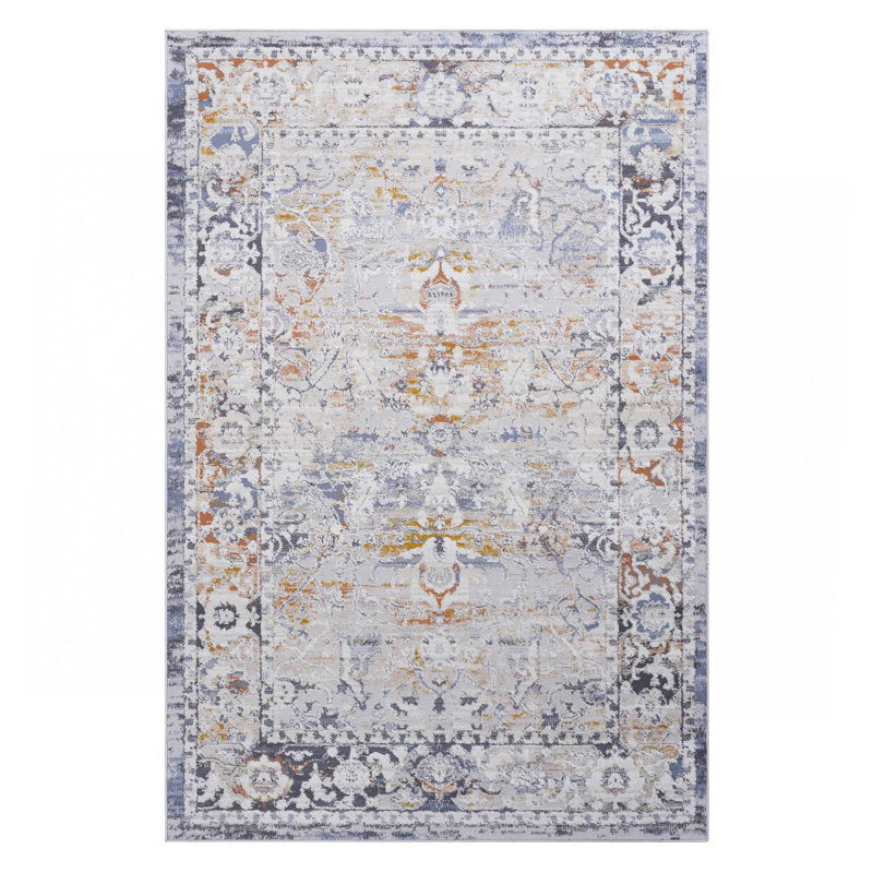 Tapis ivoire / gris / traditionnel, Rectangulaire 2 pi x 3 pi