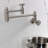 Kingston Brass Fuller Two-Handle 1-Hole Wall Mount Pot Filler Faucet-91118387