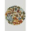 Tapis floral rond en coton antidérapant-78238933