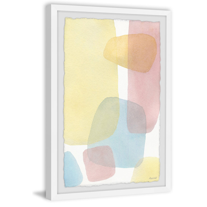 Coloured Stones - Single Picture Frame Painting, 45 cm H x 38 cm W x 3.81cm D