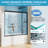 60" W X 57" H Aluminum Frame Double Sliding Shower Door, Soft-Close Bathtub Door, 1/4" (6Mm) Clear Nano-Coated Tempered Glass, Dual Stainless Steel Handles-114613428