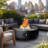 42 Inch 2 in 1 Slate Propane Fire Table 65,000 BTU Round Smokeless Fire Pit with Tank Cover-1926781128
