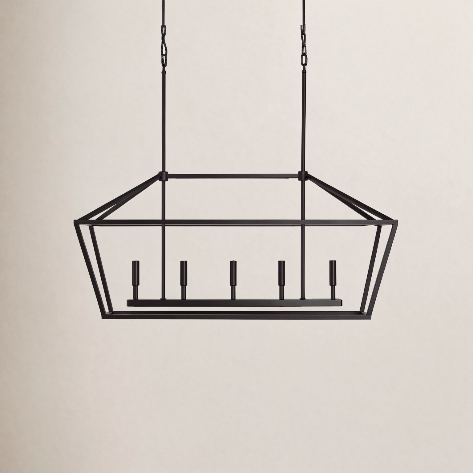 Glenhaven 5 Light Dimmable Pendant, Matte Black