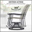 Ensemble de 2 fauteuils oscillants Outsunny, rotin rotin en osier avec structure en acier, dossier haut, jaune