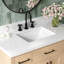 Meuble-lavabo simple en bois massif 42 po avec plateau en quartz Carrara de 1,5 po Thornaby-95016750-81058405