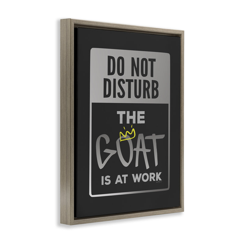 «Do Not Disturb GOAT», art mural encadré flottant doré, design par Lux + Me Designs, H 21 po x l 17 po