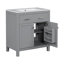Meuble-lavabo de 30 po avec lavabo en céramique, armoire de salle de bain simple moderne avec 2 portes et une tablette, portes à fermeture douce-1031507751