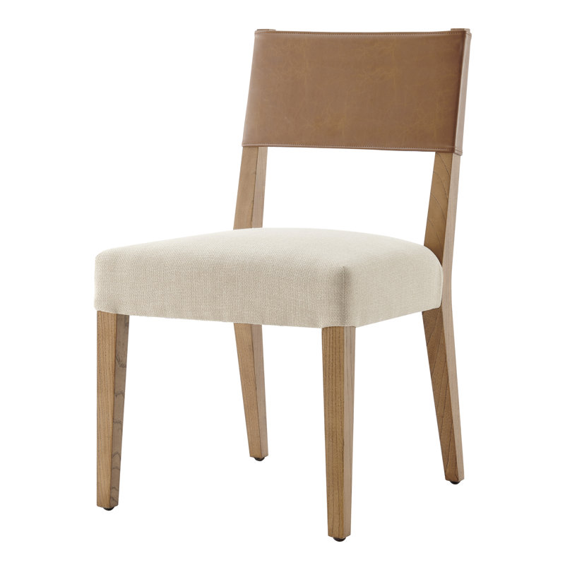 Brazile 20'' H Upholstered Side Chair, Borneo Chocolate/Meridien Cream, Nettlewood