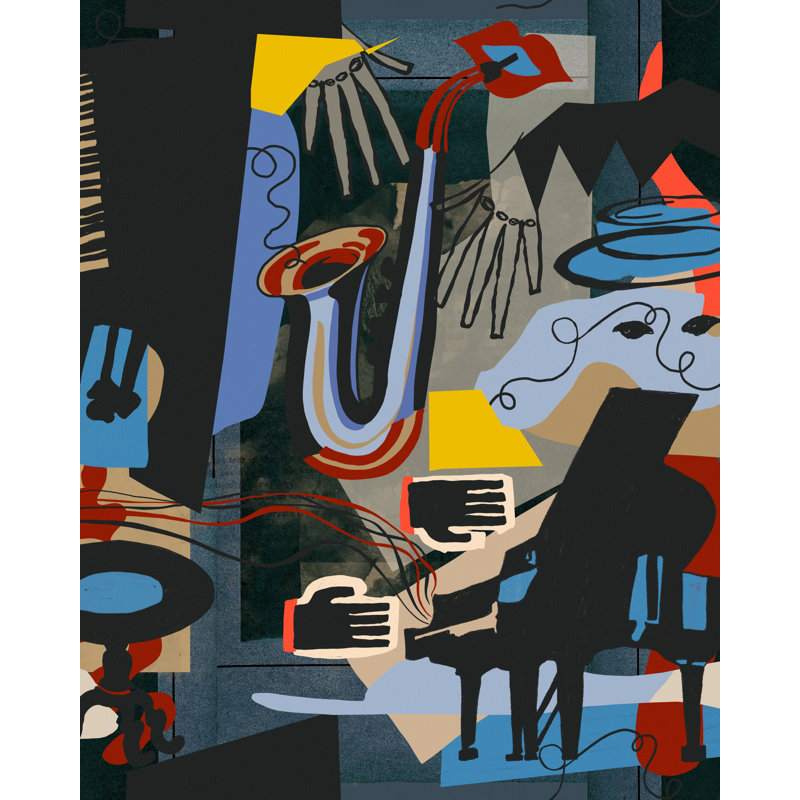 JAZZ LIVE Wallpaper Roll, Black