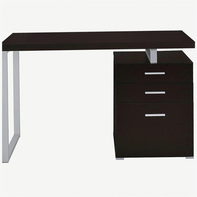 Bureau réversible à 3 tiroirs Cappuccino