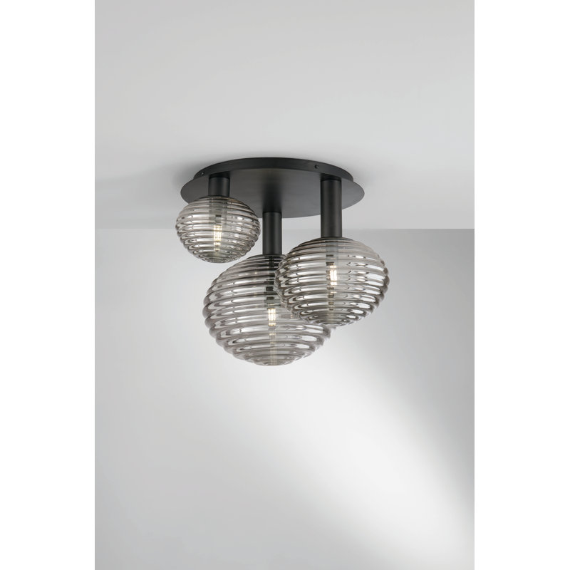 Bertasi Semi Flush Mount, Black
