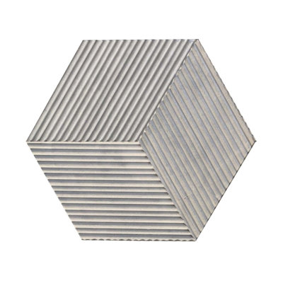 Carrelage hexagonal en pierre naturelle texturée 3D Hexagon pour mur, 1 boîte de 12 pièces