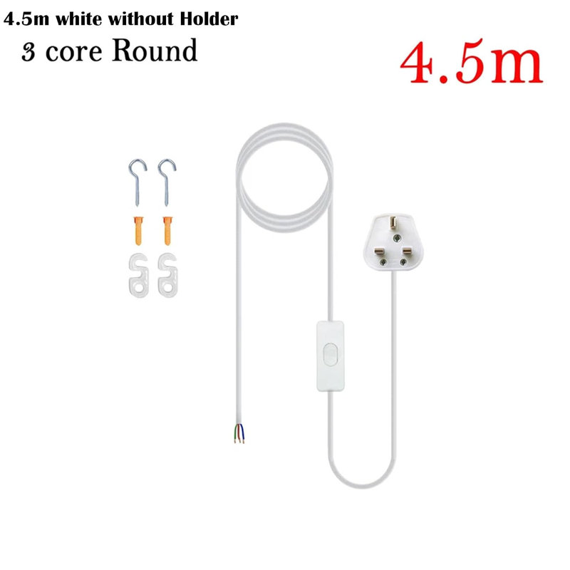 - Light Pendant, White, 4.5 m Cord