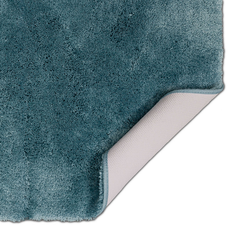 Pirates Well Washable Non-Slip Stain/Fade Resistant Solid Rectangle Bath Mat, 20" W x 34" L, Turquoise