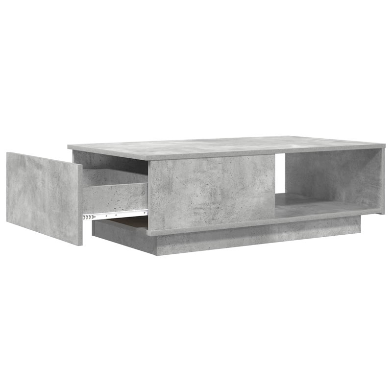 Coffee Table with Storage, Concrete Grey