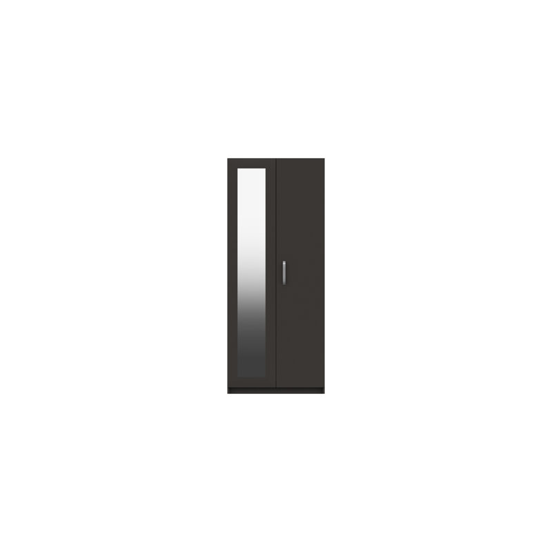 Narvaez 2 Door Manufactured Wood Wardrobe, Graphite Gloss
