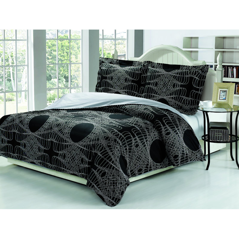 Ensemble de housse pour couette réversible en coton à 100 % de 3 pièces Callas, Très grand