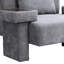 Fauteuil de style Mid-Century avec coussin lombaire - Siège en bois de 27 po de profondeur avec rangement dissimulé en tissu respirant et accoudoirs fonctionnels surdimensionnés de 38 po