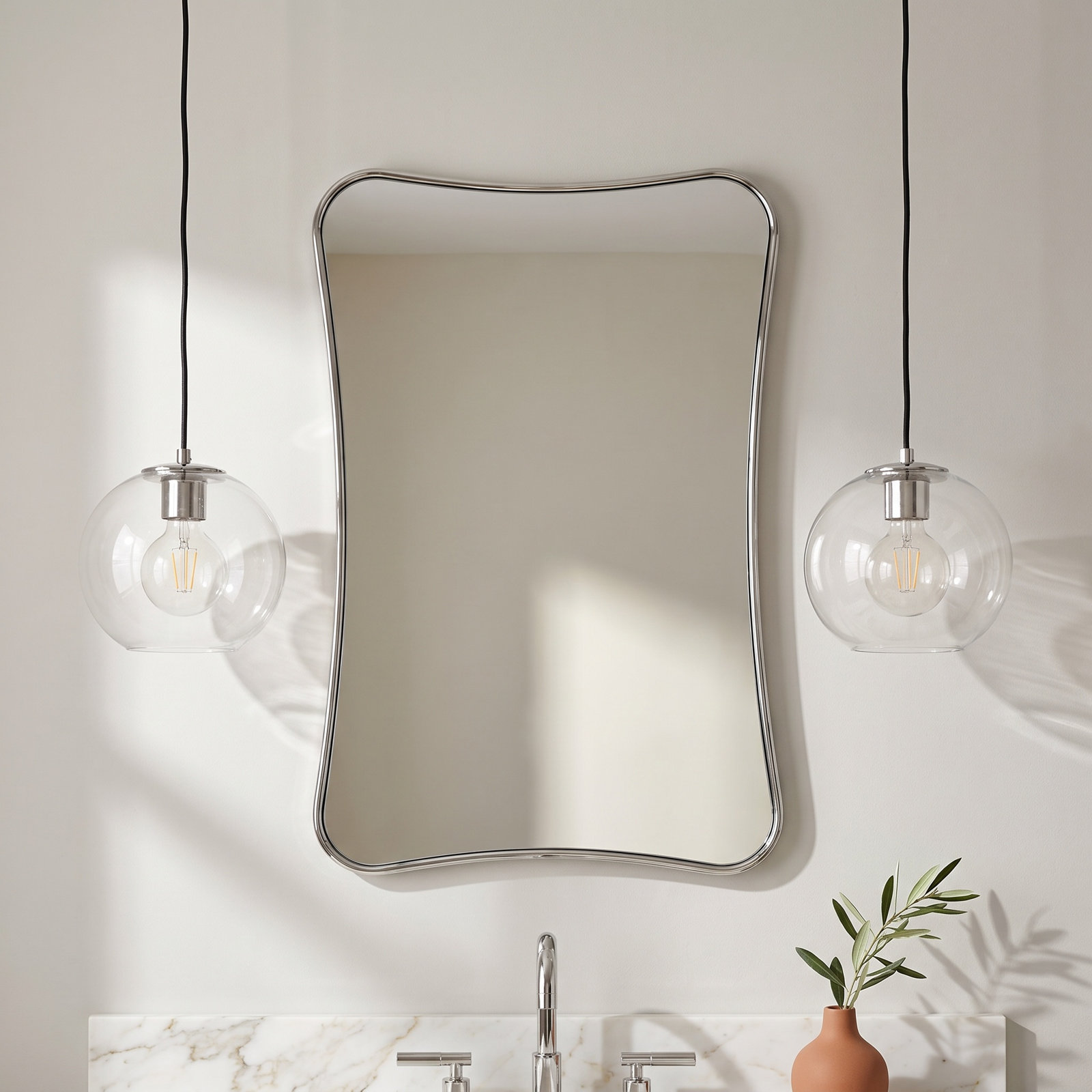 Margot Single Light Vanity Light, 10.5" H x 12.25" W x 12.25" D, Polished Nickel