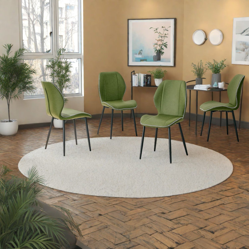 Chaises confortables de salle à manger, chaises en métal modernes en cuir d'unité centrale pour la maison de cuisine