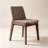Set of 2 Fully Assembled Modern Fabric Upholstered Dining Side Chairs with Solid Wood Frame