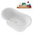 59" Streamline Soaking Acrylic Freestanding Bathtub, Bamboo Tray, Drain-103682495