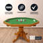 Table de poker 3 en 1 Hathaway Kingston, table de salle à manger et de billard pour salle de jeux - bois franc durable, pieds robustes, surface de jeu lisse - comprend des boules de butoir, des queues, de la craie et du chêne brossé-1939519580
