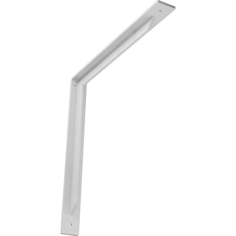 Support en acier Stockport, H 18 po x l 2 po x P 18 po, Blanc martelé