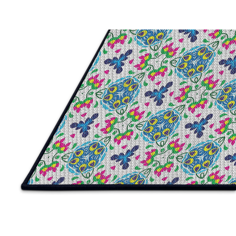 Tapis mauve / vert Ikat, Rectangle 8 pi x 10 pi