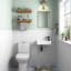 Lavabo de salle de bain mural rectangulaire en céramique blanche 18 "x 10" avec petit trou pour robinet de salle de bain Turner 