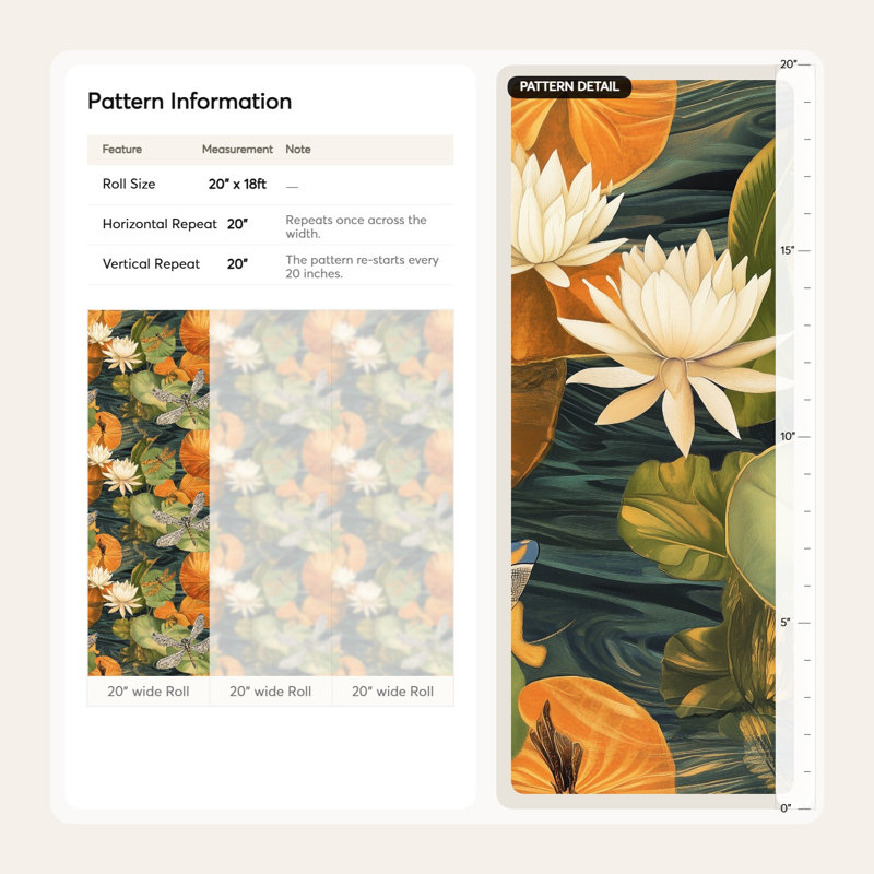 Papier peint floral Enchanted Lotus