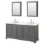 Ensemble de meuble-lavabo double autoportant 72 po avec plateau en quartz Deborah-98181801-98181804-98181807