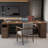 Light-walnut L-Shaped Solid Wood desks-107520323-107520324