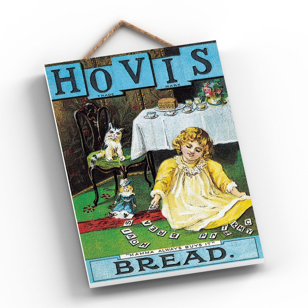 Hovis Bread Vintage Retro Poster Design Wooden Plaque