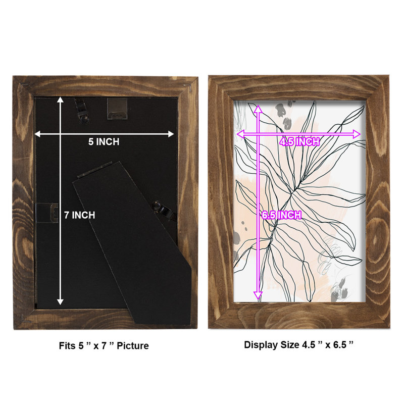 Palm, croquis I encadré sur papier, H 8 po x l 6 po x P 1 po, Noyer