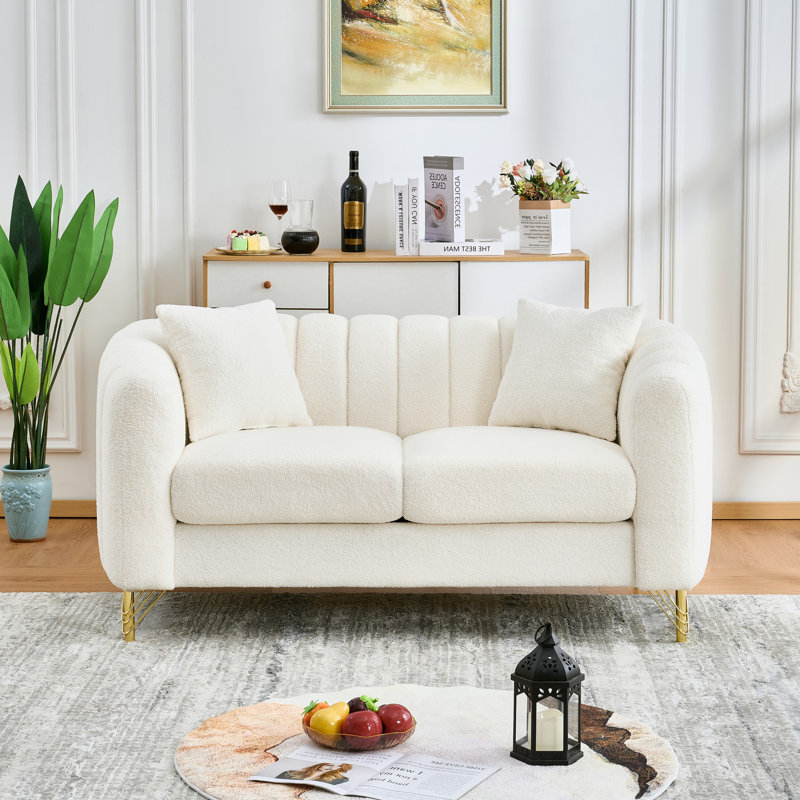 Canapé Mason Modern Glam Chenille, Sofa + Loveseat