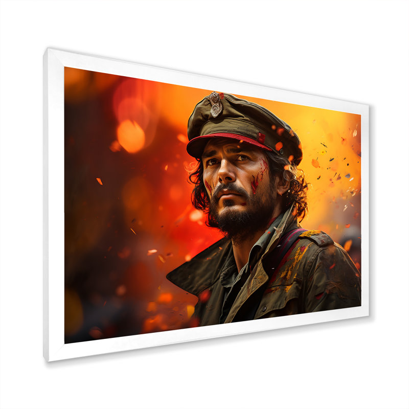 Cuba Che Guevara Impression, Cadre photo blanc, H 12 po x l 20 po