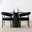 Chaise rembourrée moderne avec accoudoirs courbés-19420280