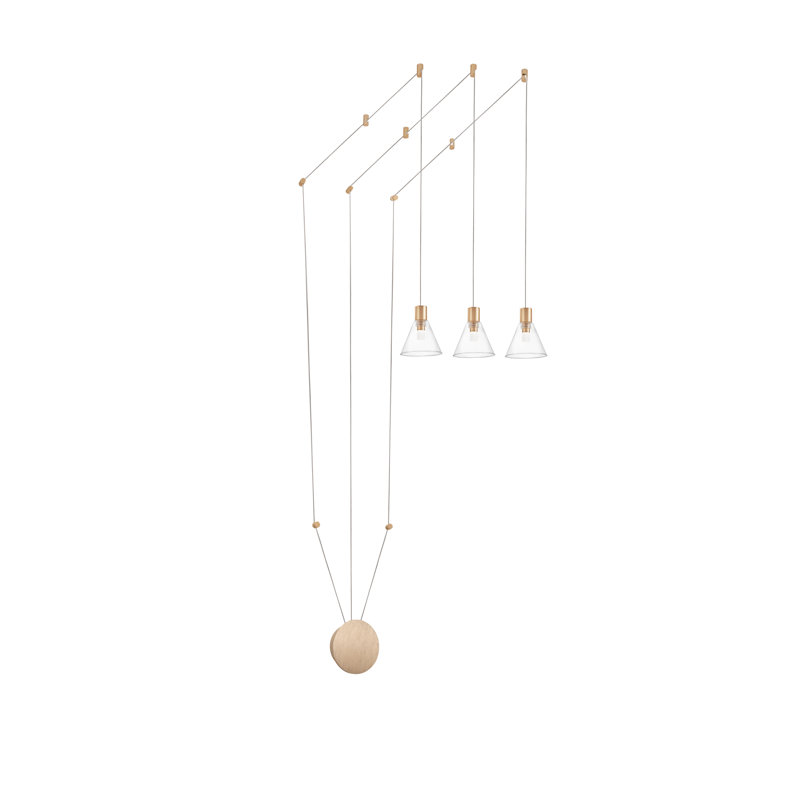 3 - Light Gold LED Cluster Pendant