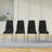 Glass Top Metal Base Dining Table With 4 Upholstered Dining Chairs,5 - Piece Pedestal Dining Set-616982851-616982861