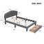 Grand lit plateforme tapissier Teddy-505786