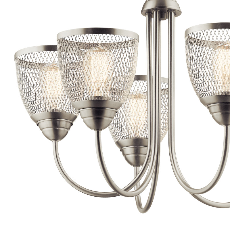 Voclain 5 - Light Classic / Traditional Chandelier, Brushed Nickel