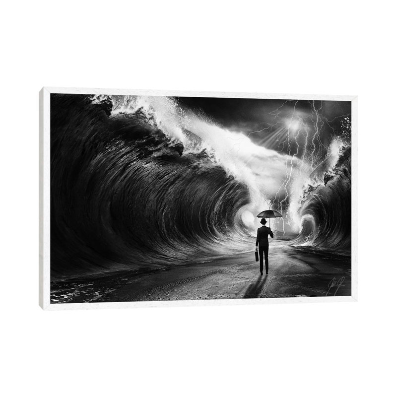 Modern Moses I by Kathrin Federer - Print on Canvas, 66.04 cm H x 45.72 cm W, White Framed