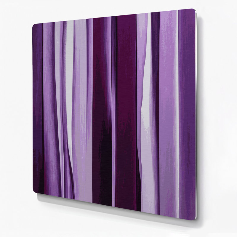 Abstract Color Field 86 Purple Metal Wall Art, 12" H x 12" W